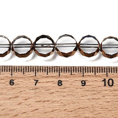 Electroplated Transparent Glass Beads Strands GL-CBA98F0-06C-06-1