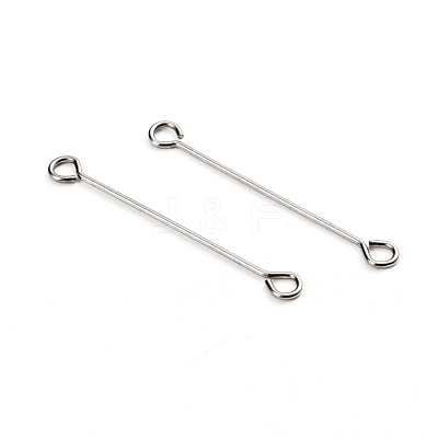 Tarnish Resistant 304 Stainless Steel Eye Pins STAS-I141-01C-P-1