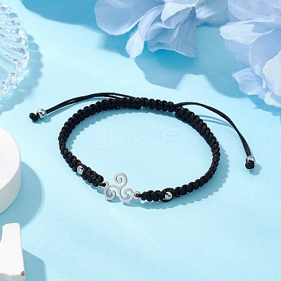 Braided Nylon Cord Adjustable Bracelets BJEW-JB11597-01-1