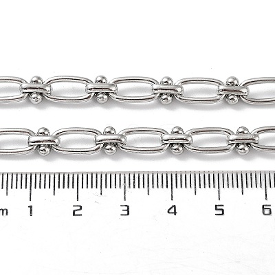 Tarnish Resistant 304 Stainless Steel Oval & Knot Link Chains CHS-B005-01P-1