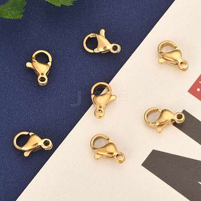 304 Stainless Steel Lobster Claw Clasps STAS-T040-PJ212-10-1