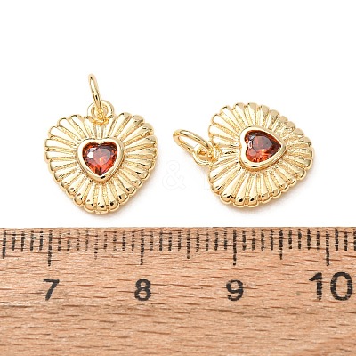 Valentine's Day Brass Pave Cubic Zirconia Charms CU-K002-44G-A-1