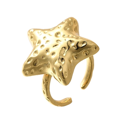 Brass Cuff Rings for Women RJEW-Q008-07C-G-1