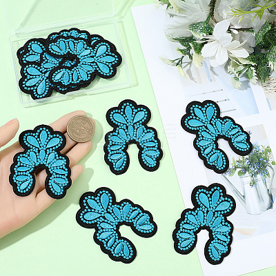 10Pcs Computerized Embroidery Cloth Self Adhesive Patches DIY-GF0011-73B-1