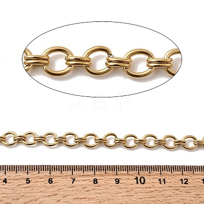 304 Stainless Steel Oval Link Chains CHS-Z007-01G-1