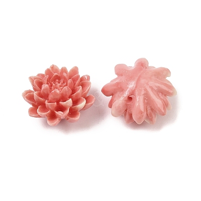 Synthetic Coral Dyed Carved Beads SHEL-Z003-03D-01-1