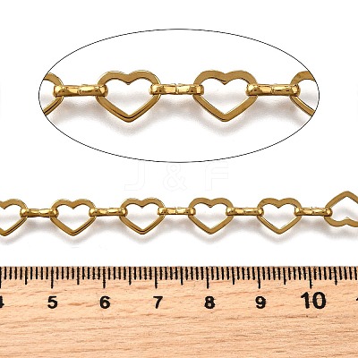 Ion Plating(IP) 304 Stainless Steel Heart Link Chains CHS-S012-18G-1
