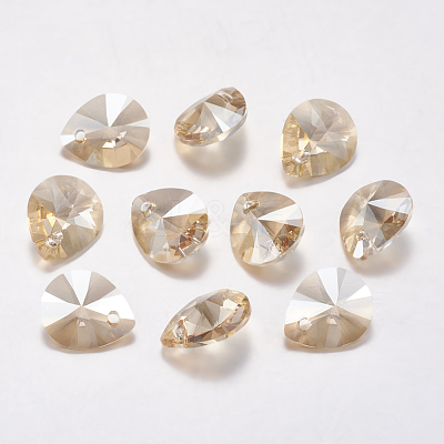 Faceted K9 Glass Rhinestone Charms RGLA-F053-B-001GS-1