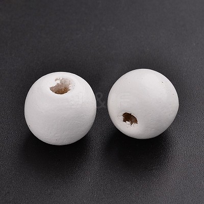 Dyed Natural Wood Beads X-TB16mmY-16-LF-1