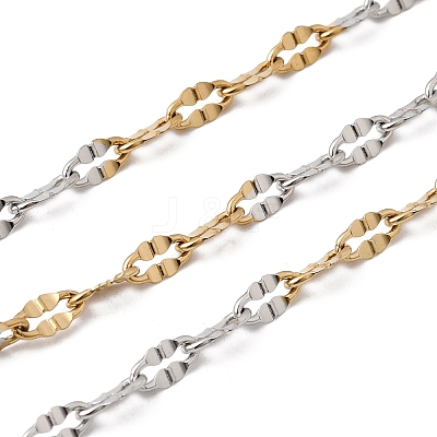 Two Tone 304 Stainless Steel Dapped Chains CHS-P029-02B-A-1