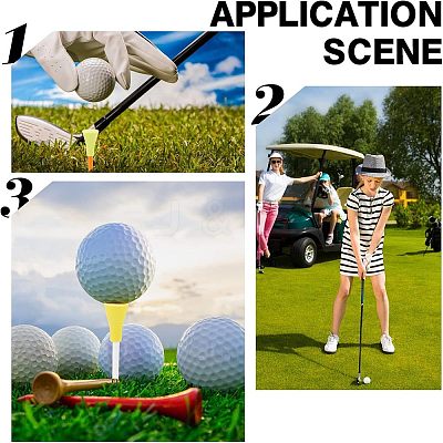 12Pcs Two-tone Plastic Golf Double Tees AJEW-CA0001-62-1