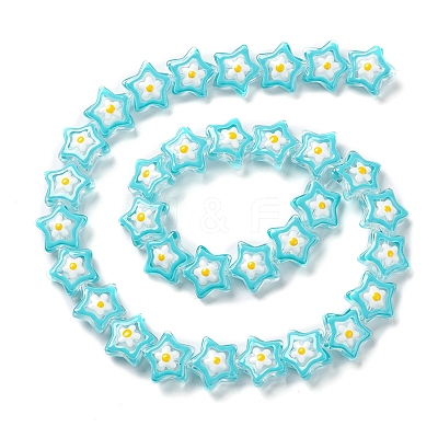 Transparent Glass Beads Strands LAMP-K037-07B-1