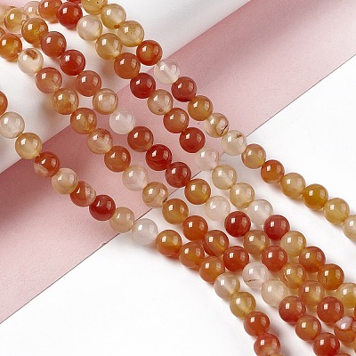 Natural Red Agate Beads Strands G-C011-01C-1