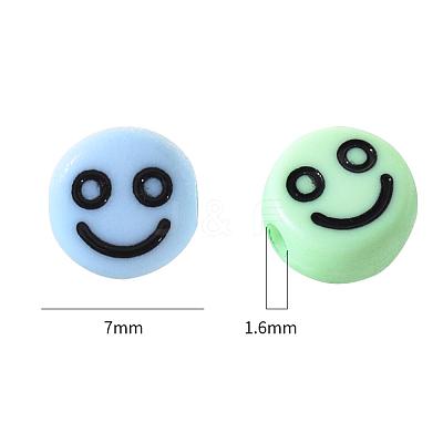 Opaque Acrylic Beads MACR-YW0001-22B-1