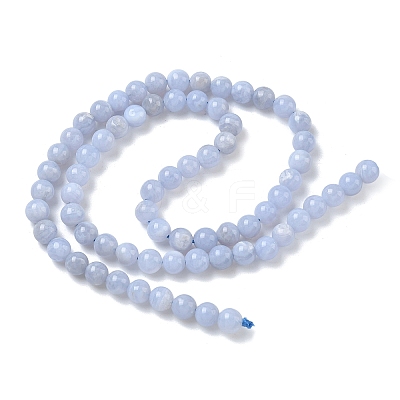 Natural Blue Lace Agate Beads Strands G-F222-30-6mm-01-1