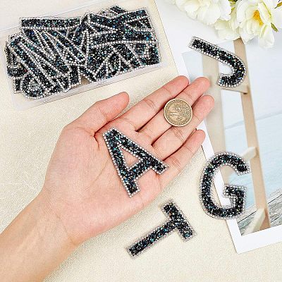 Glitter Rhinestone Iron On Patches DIY-FG0001-28B-1
