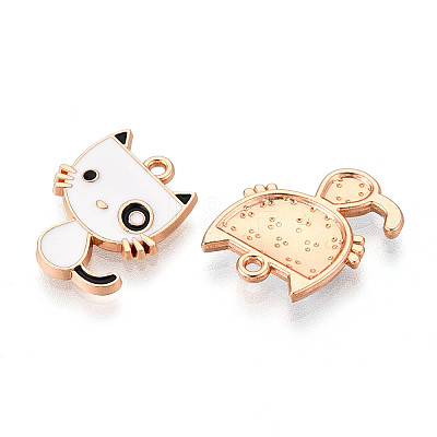 Alloy and Enamel Pendants ENAM-T021-35B-G-1