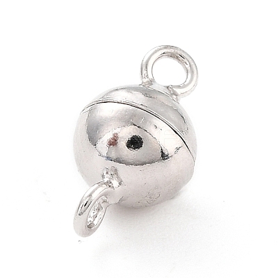 Anti-Tarnish Rhodium Plated 925 Sterling Silver Magnetic Clasps STER-A001-02B-P-1