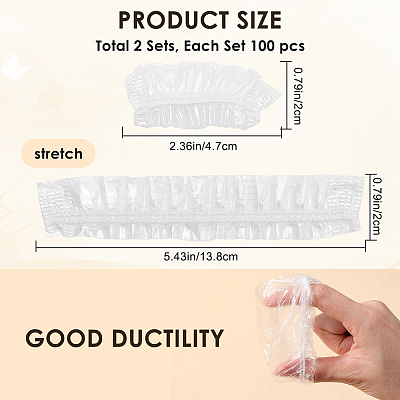 2 Sets Disposable Plastic Ear Cover AJEW-CN0002-83-1