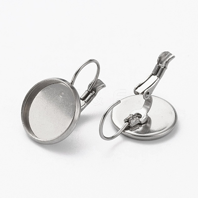 Tarnish Resistant 304 Stainless Steel Leverback Earring Findings STAS-L253-005C-P-1