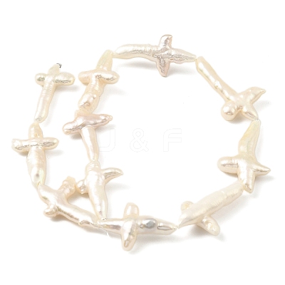 Natural Baroque Keshi Pearl Beads Strands PEAR-B004-06B-01A-1