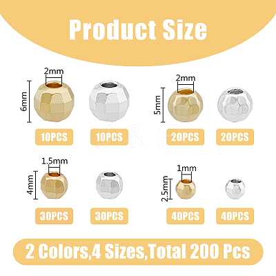 200Pcs 8 Styles Alloy Spacer Beads FIND-HY0003-19-1