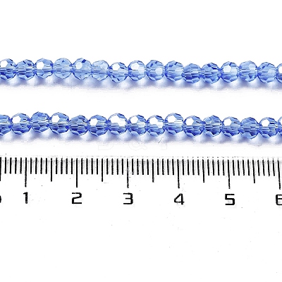 Electroplate Transparent Glass Beads Strands EGLA-A035-T4mm-A14-1