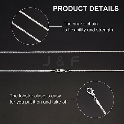 Brass Round Snake Chain Necklace Making NJEW-PH0001-19-1