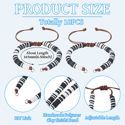 Handmade Polymer Clay Bead Bracelets Making AJEW-TAC00075-1
