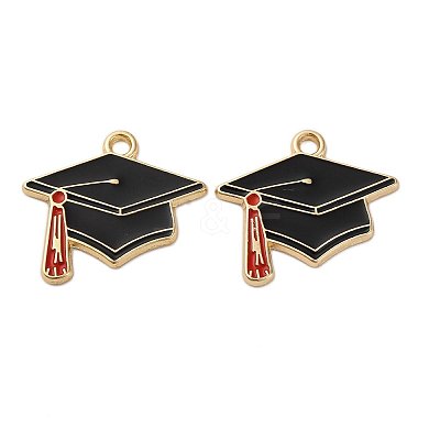 Graduation Season Alloy Enamel Pendants ENAM-V002-01B-KCG-1