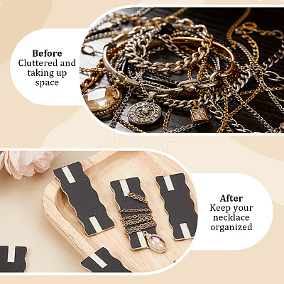 10Pcs 10 Styles Flower Printed Felt Necklace Display Cards DIY-SC0033-86A-1