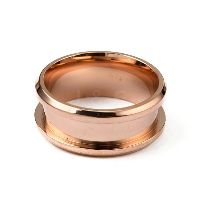 201 Stainless Steel Grooved Finger Ring Settings RJEW-WH0009-03C-RG-1