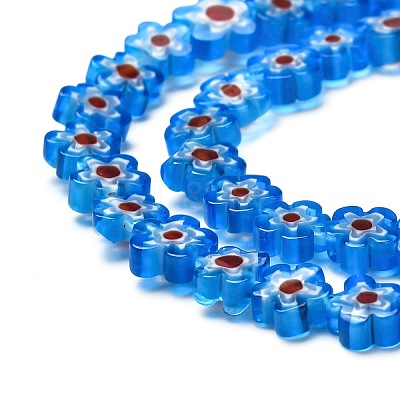 Handmade Millefiori Glass Bead Strands X-LAMP-J035-8mm-17-1