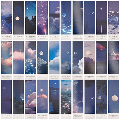 Sky Pattern Paper Bookmarks for Office School AJEW-GF0004-40D-1