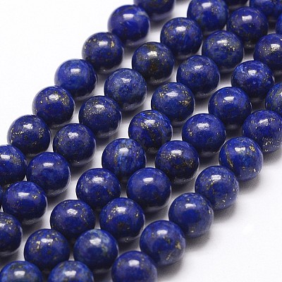 Natural Lapis Lazuli Bead Strands G-G953-03-10mm-1