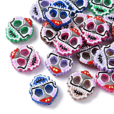20Pcs Opaque Acrylic Beads OACR-CJ0001-57-1