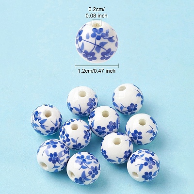 Handmade Porcelain Beads PORC-YW0001-06D-1