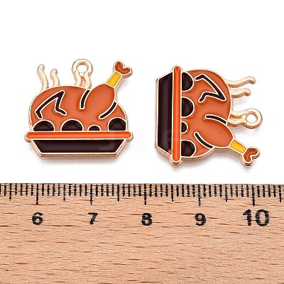 Thanksgiving Day Theme Alloy Enamel Pendants ENAM-T020-35F-1