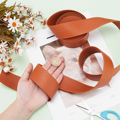 4M Flat Imitation Leather Cord LC-WH0011-03C-02-1