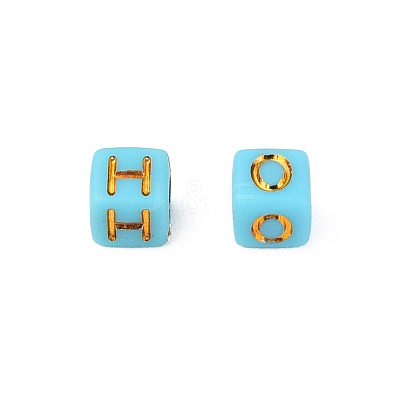 Plating Acrylic Beads MACR-N012-23-1