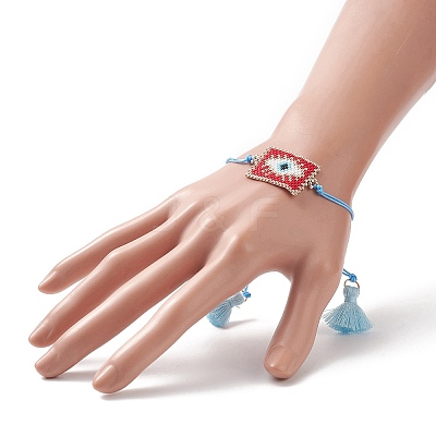 Handmade Japanese Seed Rectangle Braided Bead Bracelets BJEW-MZ00022-03-1