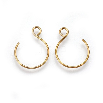 Ion Plating(IP) 304 Stainless Steel Earring Hooks STAS-O119-10G-B-1