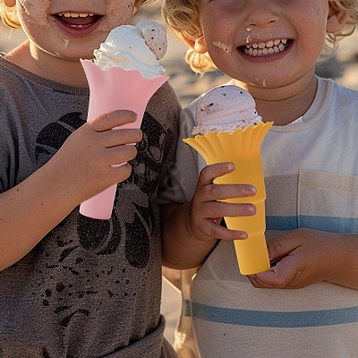 Silicone Ice Cream Cone Ice Pop Holder Sets DIY-CJC0006-20-1