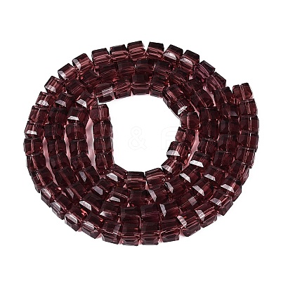 Transparent Glass Beads Strands GLAA-R041-8x8mm-A10-1
