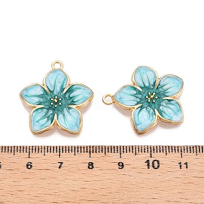 Rack Plating Alloy Enamel Pendants ENAM-N056-365KCG-05-1
