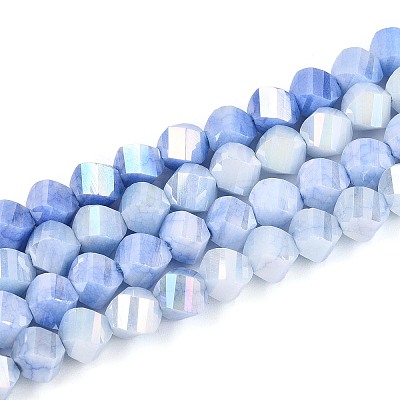 Anti-Tarnish Electroplate Glass Beads Strands GLAA-T025-6mm-14B-1