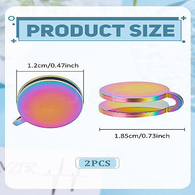 2Pcs Stainless Steel Clip-on Earrings EJEW-LP0007-046RC-1