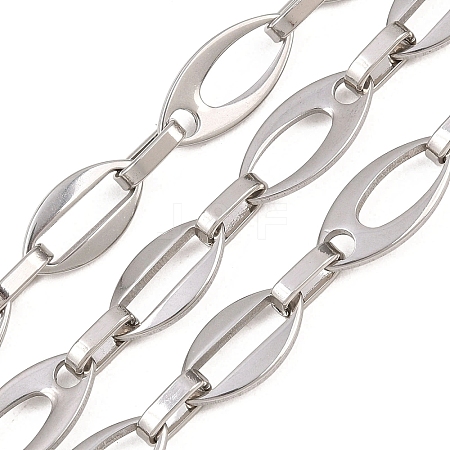 201 Stainless Steel Oval Link Chains CHS-F024-05P-1