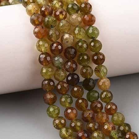 Natural Yellow Green Tourmaline Beads Strands G-Z106-A06-6mm-1