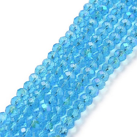 Electroplate Glass Beads Strands EGLA-A044-T3mm-L08-1